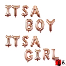 Boys and girls party decoration baby shower ITS A GIRL letter foil balloon