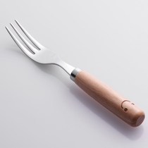 Japanese Japanese made happy kitchen stainless steel tableware solid wood handle cake fork dessert fork imported