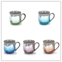 Japan Jiugu Yaki Ceramic Mark Cup Silver Plated Silver Foil Handmade Color Glazed Coffee Cup Tea Cup