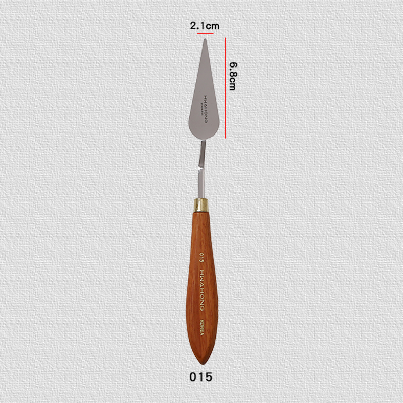 015the republic of korea Import Hwahong Hua Hong Oil painting knife major suit Gouache Blade Beginner stainless steel Oil Painting scraper Fine Arts No. 024 Single Oil Painting shovel 0105 skin texture Palette knife modelling shovel