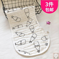 Hiccup pad shoulder towel 6 layers baby bamboo cotton towel Newborn spit milk towel Baby shawl Pat spacer towel Anti-towel with snap buckle