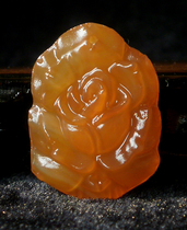 No 0808035 Red agate jade pendant necklace pendant pendant Peony National color incense pendant pendant