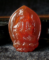 0808037 Red Agate Guanyin jade pendant necklace pendant pendant Bodhisattva carving fine pendant pendant
