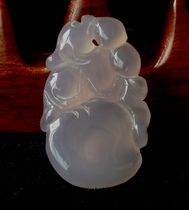 No 0808023 Violet Agate Crystal Clear Full transparent jade Pendant Pendant Necklace Pendant pendant