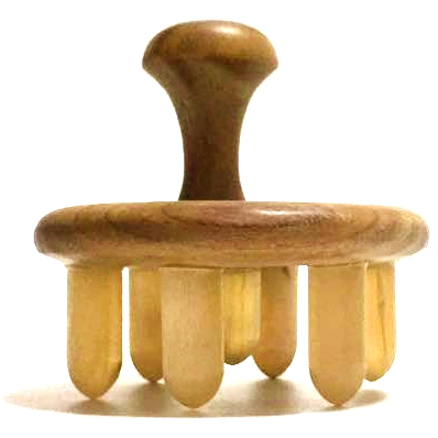 天然檀香木牛角梳大齿头部头皮经络黄白水按摩梳子头疗梳男女刮痧