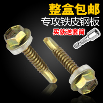 Hexagon drill tail screw color steel tile dovetail screw self-tapping self-drilling iron plate screw M4 8