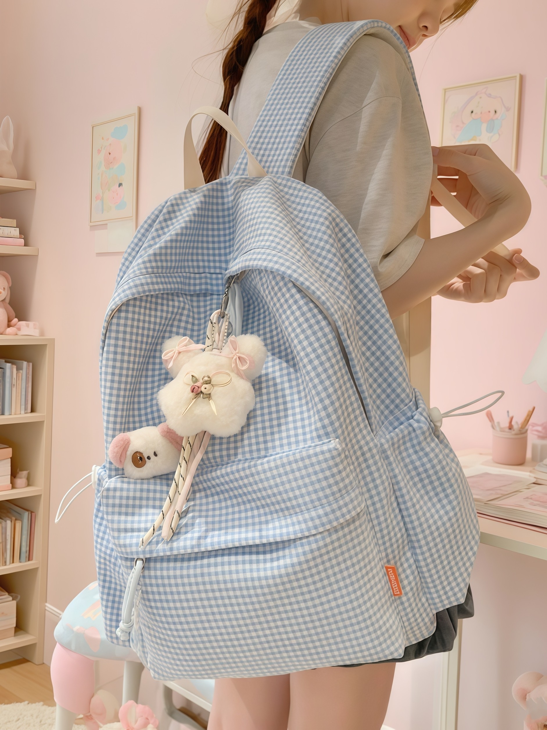 School Bag for Female High School Students, Junior High School Girls, ins Style, Niche, 2025 New Model, Large Capacity, High Aesthetic Value, Backpack, Shoulder Bag