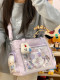 Purple Crossbody Bag with Hidden Compartments for Storing Items, Suitable for Everyday Use, Concert Tickets, and Light Signs, Featuring a High Aesthetic Appeal in an Anime Style