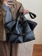 Women's large-capacity tote bag autumn and winter new high-end light luxury niche black handbag retro shoulder bag
