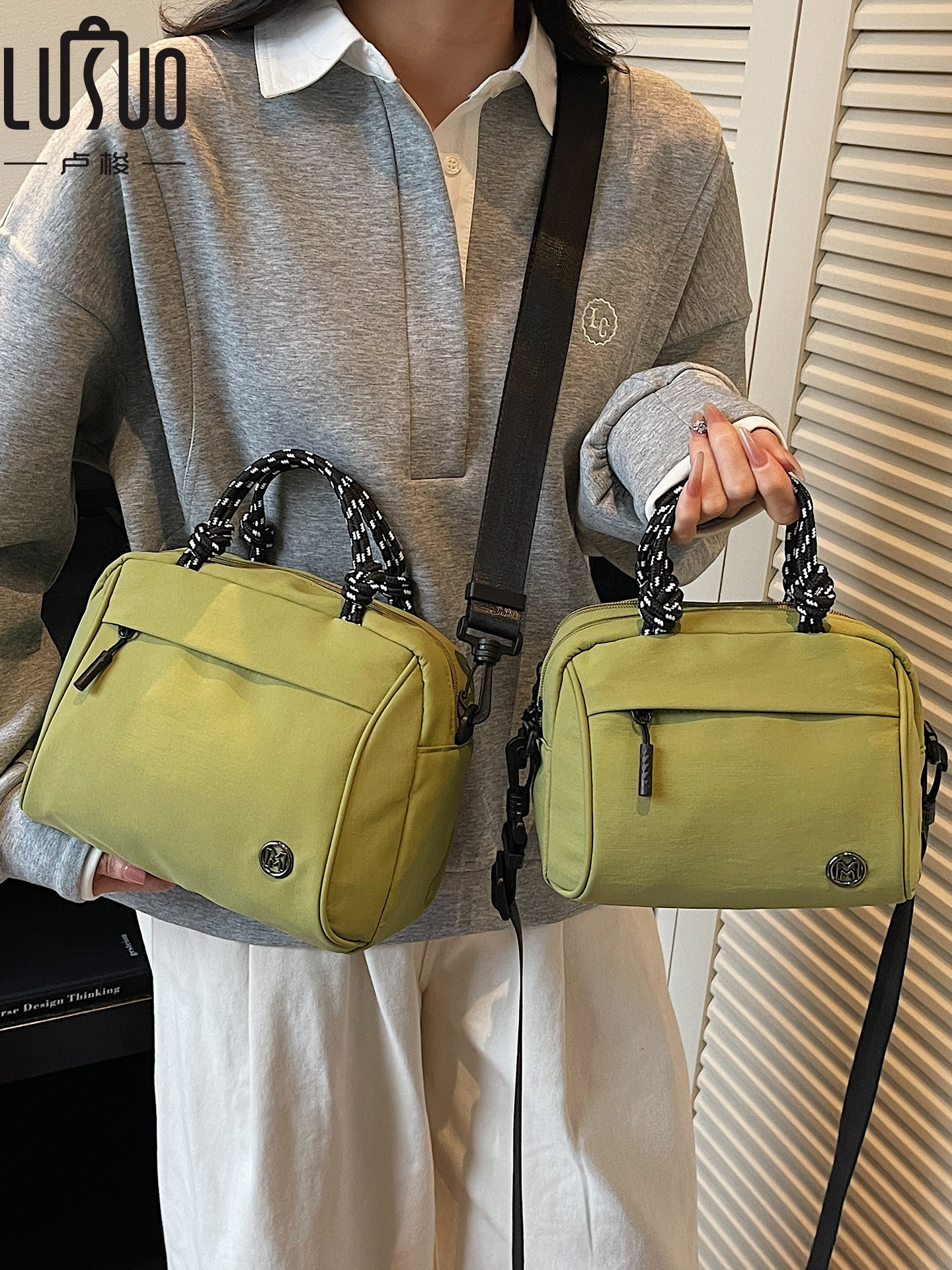 Bag Crossbody Bag for Women 2025 New Versatile Casual Lightweight Small Square Bag Multi-Zipper Outdoor Travel Bag Commuter Bag