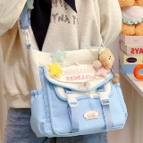 Льняная сумка, ранец, сумка через плечо, портфель, сумка на одно плечо, для средней школы