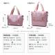La bolsa de viaje se puede colocar en la bolsa de almacenamiento adicional situada en la barra del carro. Bolsa de equipaje portátil ligera de gran capacidad para corta distancia para mujer