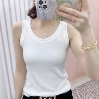 2023 new summer bottoming camisole sleeveless top fashion casual versatile solid color outer vest