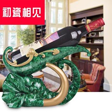 Подставка для вина 初瓷相见欧式创意树脂红酒架红酒架摆件客厅展示架葡萄酒架大象红