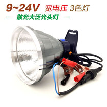 Sword - glow 12V headlamp strong light external battery special power supply LED large area radiant warm light yellow floodlight