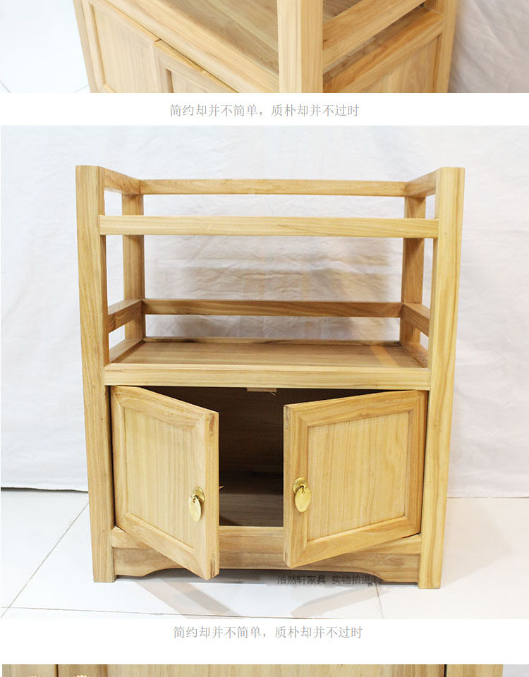 Old Elm phong cách Trung Quốc không sơn câu lạc bộ đồ nội thất locker hiên tủ locker rắn gỗ bàn trà Zen bên tủ - Bàn / Bàn bàn gỗ