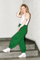 Caledo trousers womens harem pants stick stitch text knitting instructions Jun Xiaojun illustrations not finished products