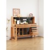 Nordic solid wood sideboard perforated board operating table rotatable living room household multi-functional storage cabinet small apartment