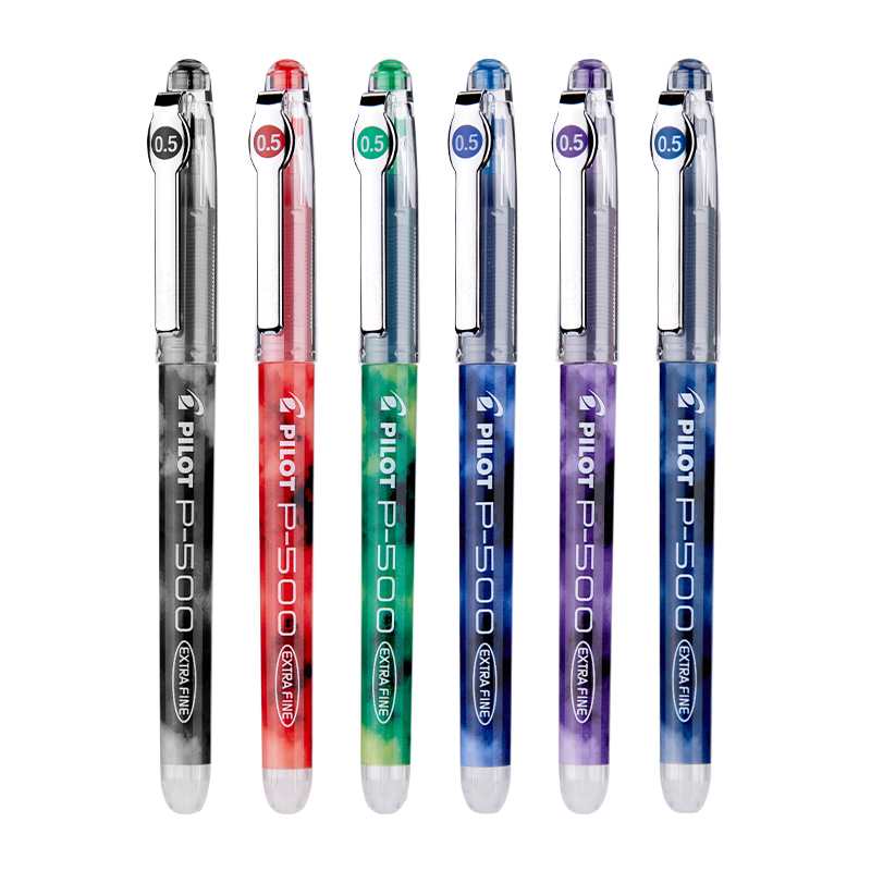 Japanese pilot Hundred Music p500 Middle Sex Pen Students With Schoolmaster Brush Inscriptions Suit Black 0 5-Tube Waterborne Pen