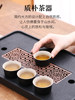 Black Pottery Japanese-Style Kung Fu Tea Set, 2025 New Model, High-End Luxury for Home and Office Tea Drinking Set
