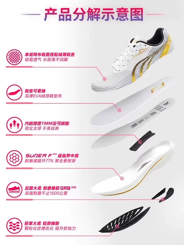 Летняя спортивная обувь, дышащая амортизирующая углеродная пластина для тренировок, скакалка