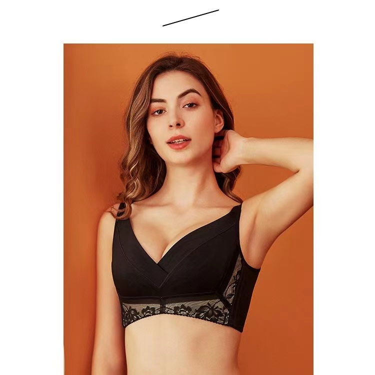 Aoxueqi C1-1107 new no sponge no steel ring silver fiber gathered bra underwear B2-1021