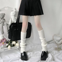 Japanese jk autumn and winter warm pile socks solid color knitted wool leg set hot girl Harajuku style cool elephant socks women