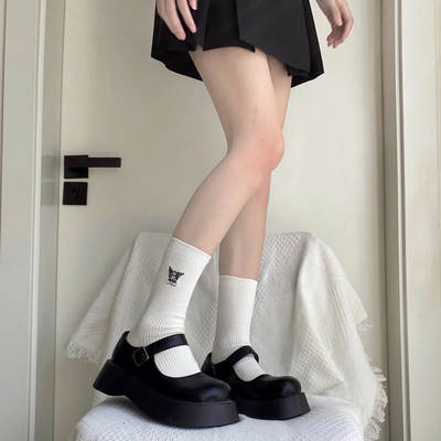 Clearance sale of cute Kuromi cartoon embroidered cotton socks, Japanese jk student pile socks, Cinnamon dog mid-calf socks, soft girl socks