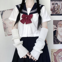 Autumn and winter warm sleeves Japanese Harajuku wind Street hot girls socks college style jk knitted long gloves women