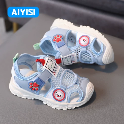 Сандалии, детская дышащая нескользящая летняя обувь для мальчиков, мягкая подошва, 1-2-3-4-5 лет