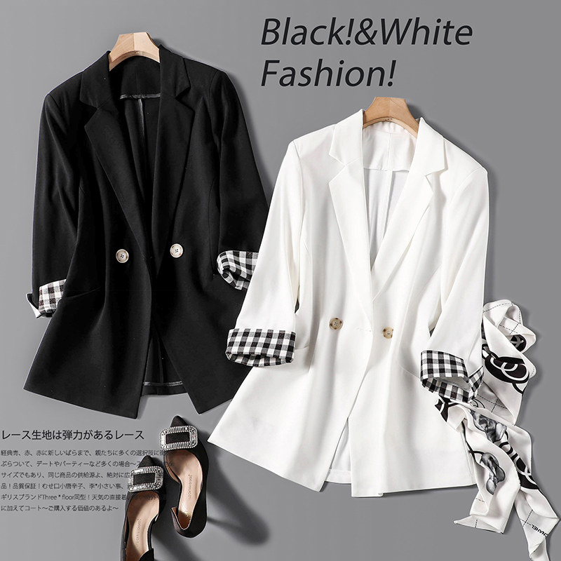High color high texture with gold grain colour design ~ fashion suit coat woman 2023 spring and summer new style