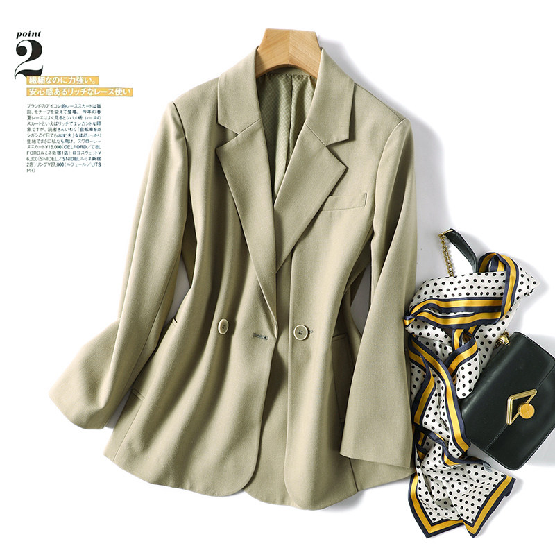 Flower Vanium Green More a folding line ~ more inclusive and more close ~2022 new version of suit coat woman