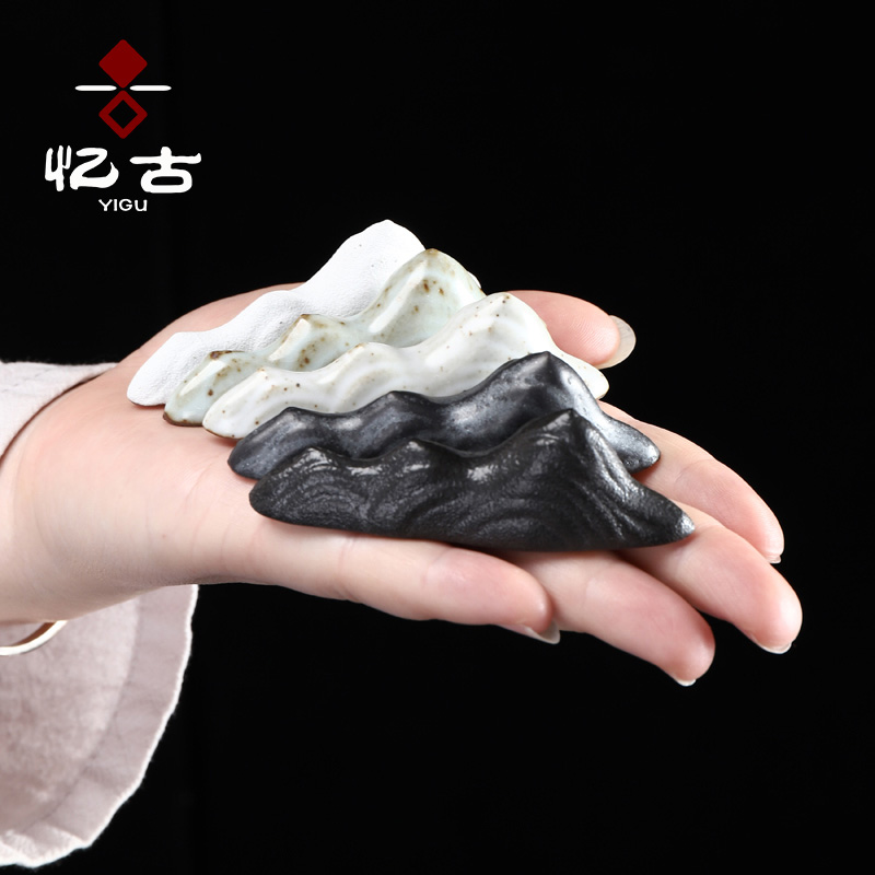 Have ancient ceramics rockery penholder brushes wuzhishan bijia tea accessories ChaGa frame tea taking creative furnishing articles