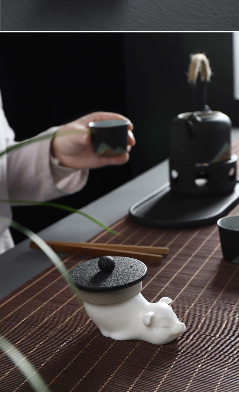 Furnishing articles have ancient white porcelain tea pet boutique tea tea tray accessories tea tea tea art kung fu tea tea pet pig