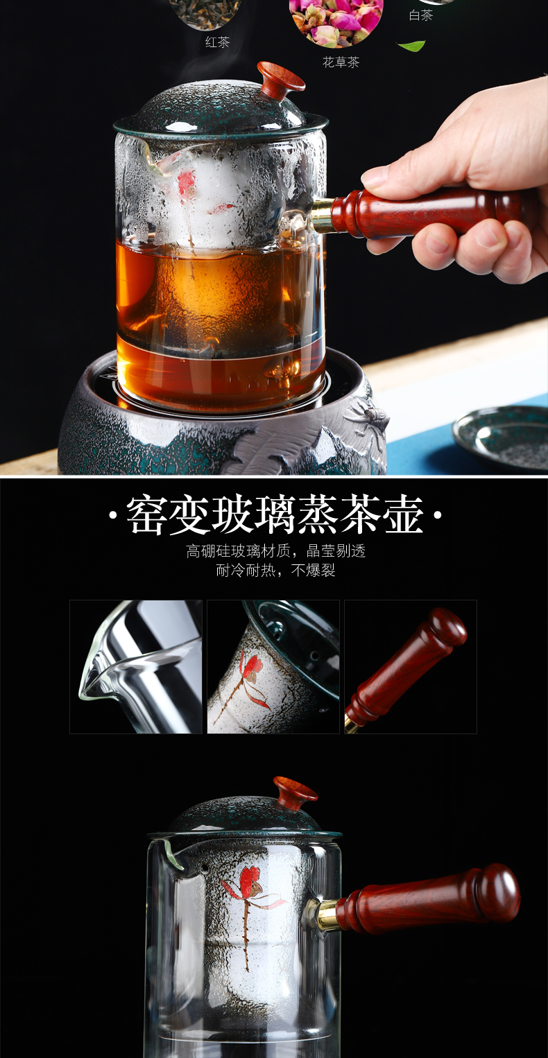 Have the automatic boiling tea machine steam electric TaoLu heat - resistant glass tea stove side of white tea and black tea pot of household
