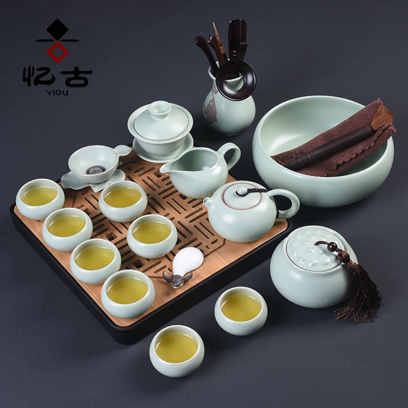 Have the ancient your up office kung fu tea set a complete set of ceramic tea set household contracted to open the teapot teacup tea tray