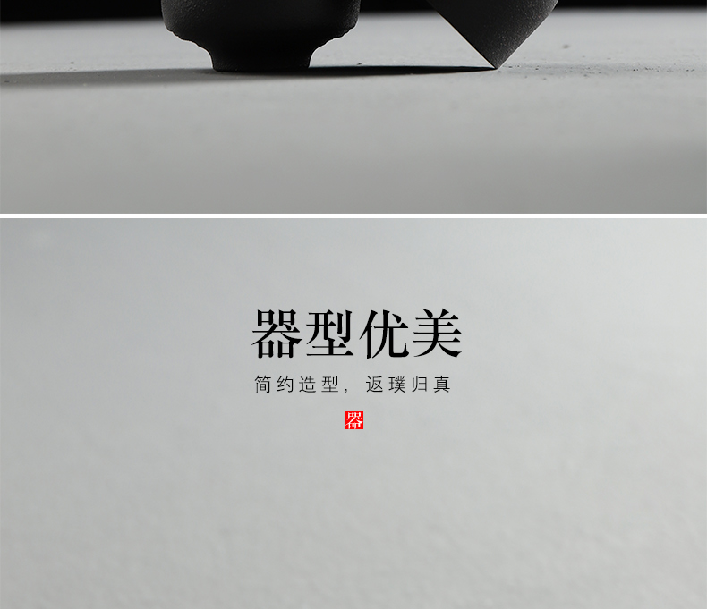 Have the ancient tea cup thick ceramic tea set household ceramics kung fu tea set of black tea accessories master cup single cup sample tea cup