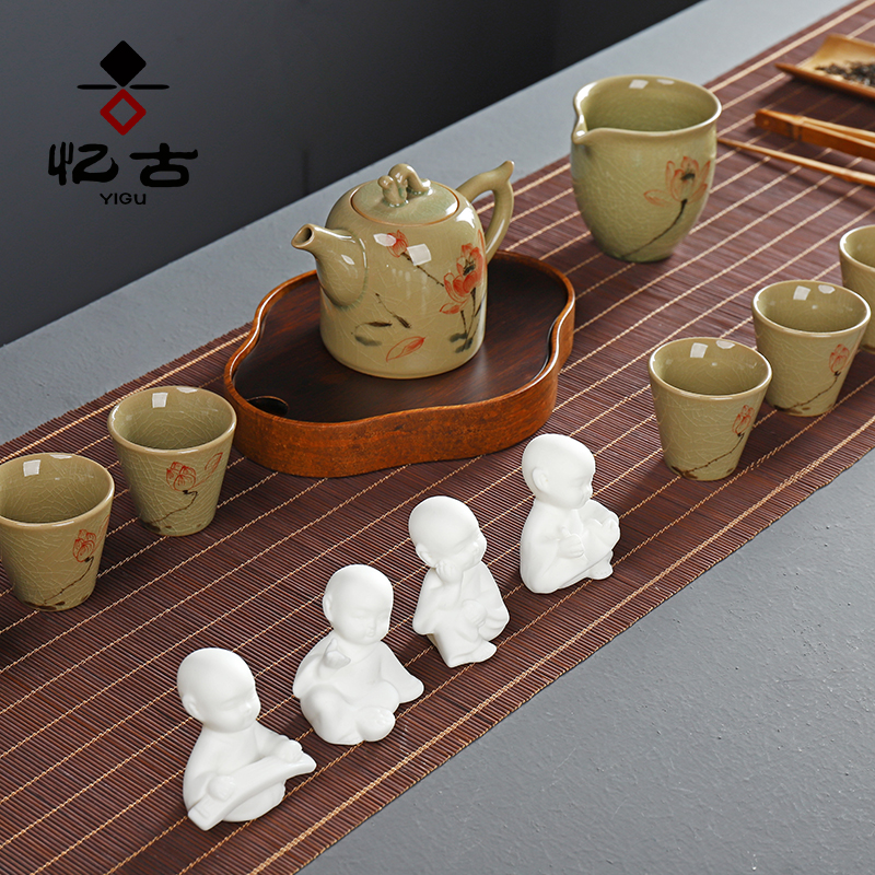 Have the ancient white porcelain tea pet tea accessories unique carried the tea - table furnishing articles furnishing articles kung fu tea tea play mini tea