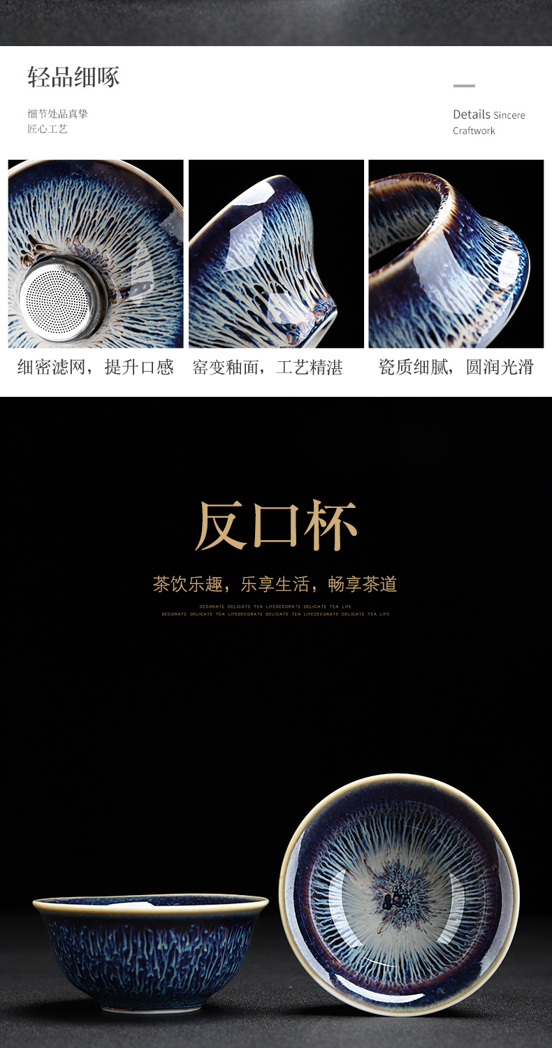 Have light tea set home office thus kung fu gift ceramic teapot up of a complete set of tea cups