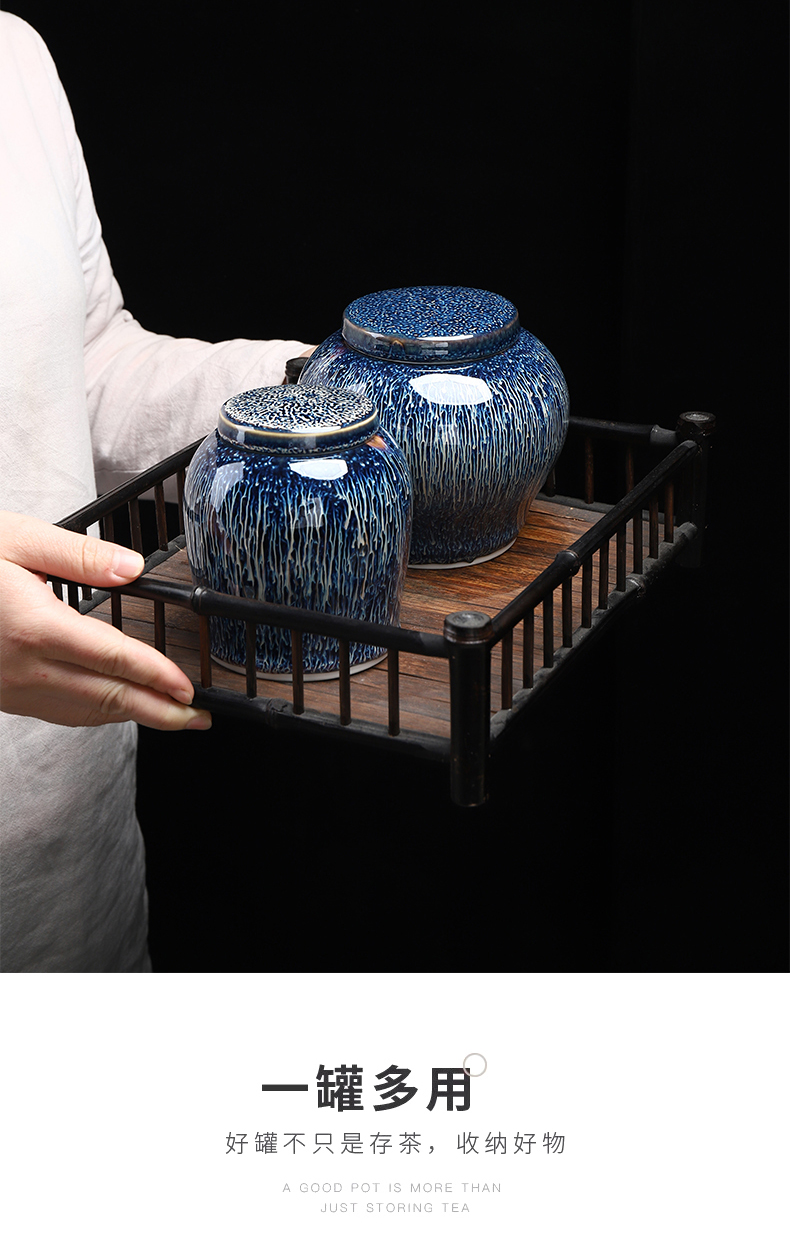 Have light thus caddy fixings ceramic seal pot store receives a large household pu - erh tea tieguanyin has the characteristic of moisture proof and POTS