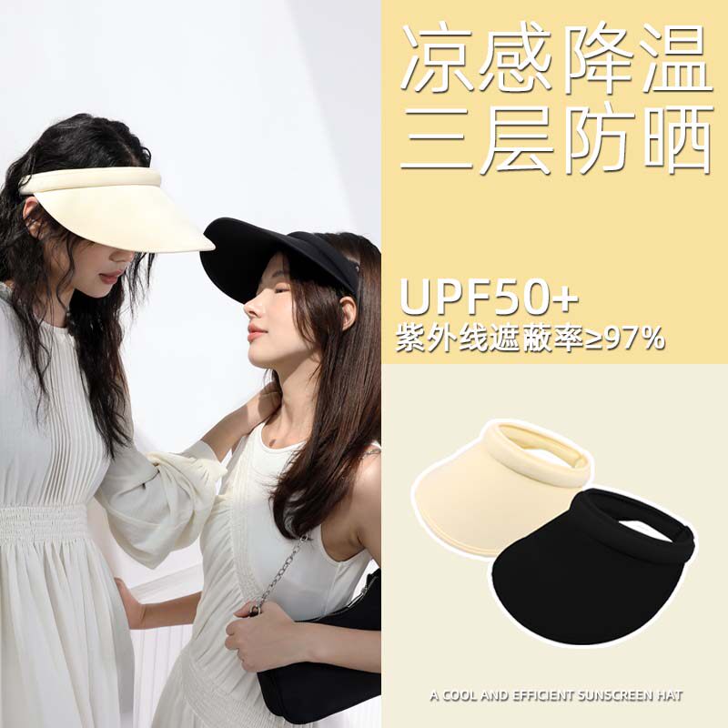 Late evening with the same sunscreen hat female summer anti UV sun hat hair hoop sunscreen hat empto uvcut sun hat
