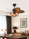 Daisen French-Style Retro Fan Lamp for Dining Room and Bedroom, Nostalgic Small Electric Fan, Silent Nanyang Vintage Ceiling Fan Lamp