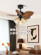 Vintage Ceiling Fan Light, American Style, Variable Frequency, for Dining Room, Bedroom, Study, Small Size Electric Fan, French Style, Mid-Century Fan Light