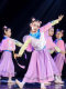 Cute Fan Performance Costume for Children, Girls' Classical Dance Costume, Peach Blossom Fan, Skillful Performance Outfit