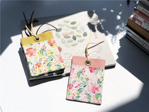  Mori island deer backyard flower sea handmade fabric card bag double-layer small and simple men and women ultra-thin bus card bag