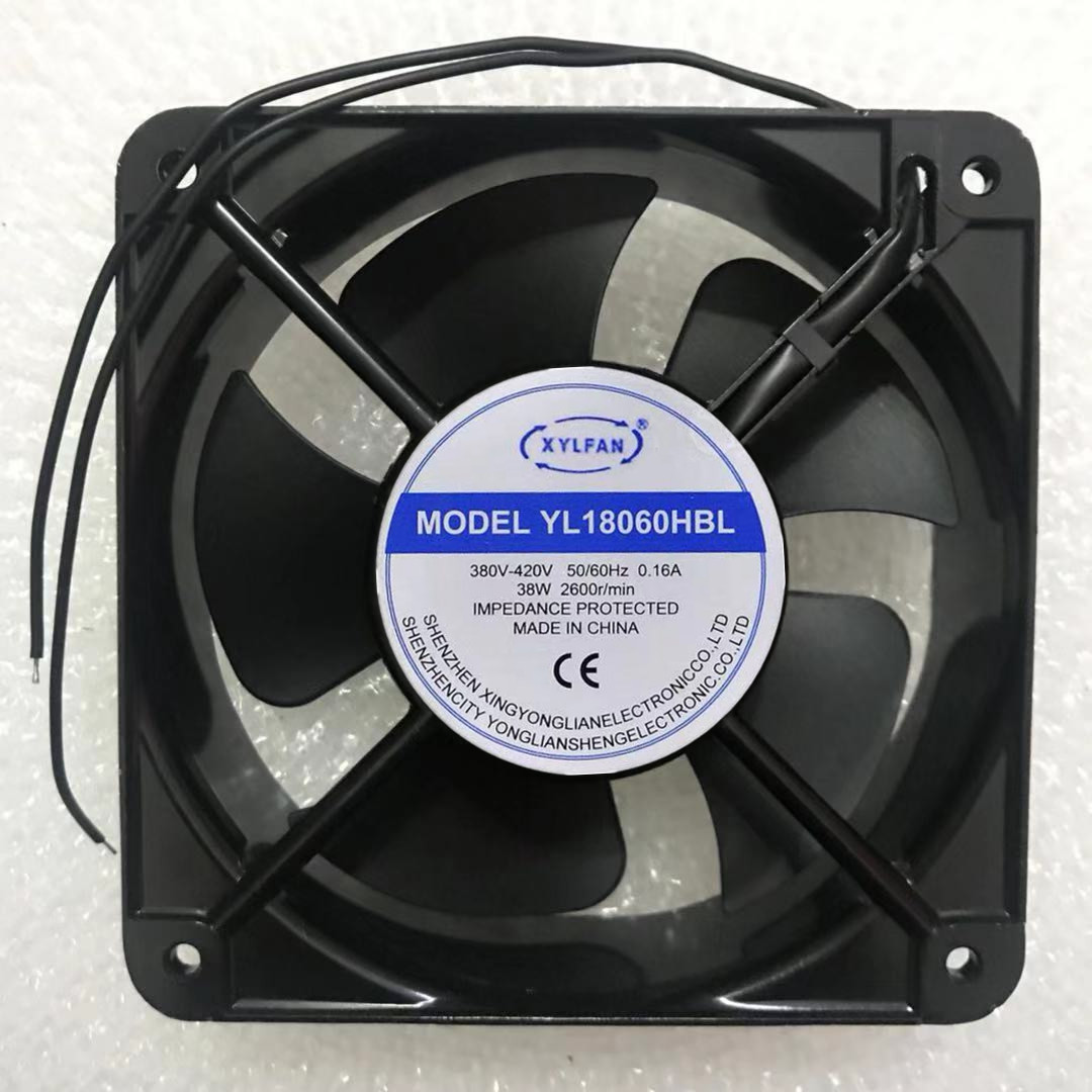 Supply YL18060HBL industrial fan 380V cooling fan double ball bearing size 180*180*60MM
