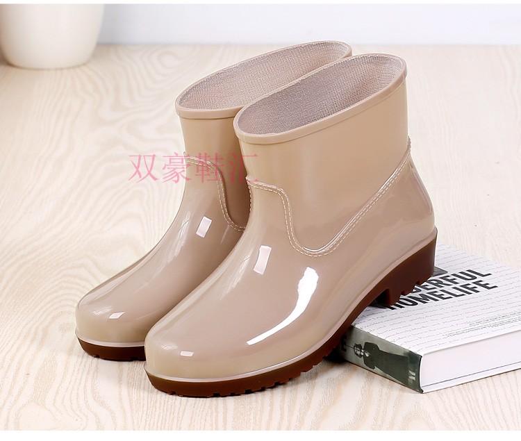 Mưa khởi động nữ không thấm nước ngắn ống giày nước nam mùa hè ống thấp non-slip mưa khởi động mặc gân giày có đế dày lao động giày cao su giày đi mưa bitis