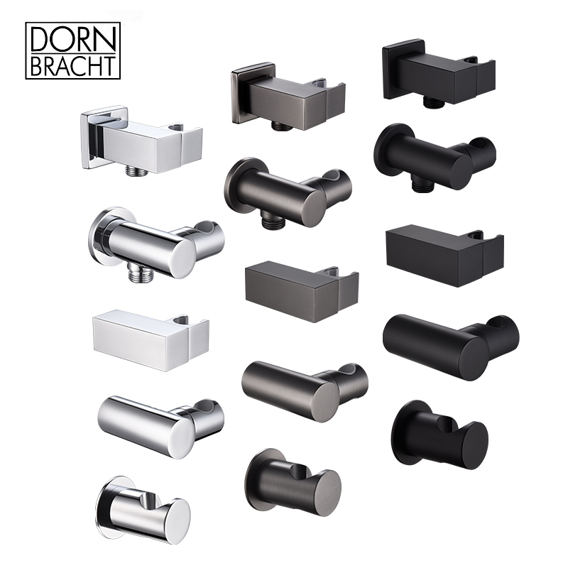 German Concealed Wall-Mounted All-Copper Handheld Shower Bracket Fixed Base Adjustable Connector