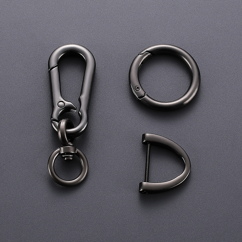 Metal Figure-Eight Buckle, Horseshoe Buckle, U-Shaped Car Keychain, D-Shaped Buckle, Waist-Hanging Anti-Lost Keychain, Household Key Ring