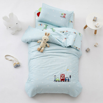 Kindergarten quilt three-piece quilt cover cotton childrens six-piece nap quilt baby into the garden bedding with core winter